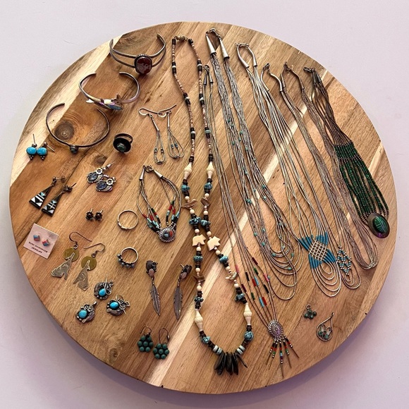 Vintage Navajo Blue Carico Lake Turquoise Bracelet - Picture 3 of 11